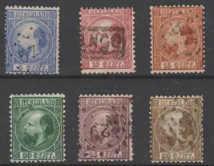 Nederland 1867/1868 - Koning Willem III - NVPH 7/12