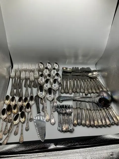 Ercuis - Bestek voor 12 personen (76) - Verzilverd