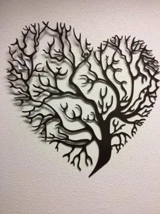 Levensboom , muurdecoratie , wandecoratie , hart ,kado