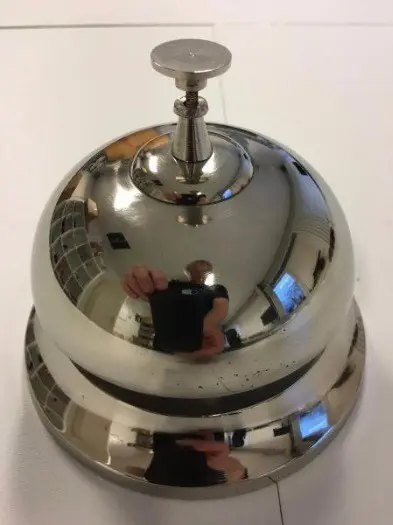 Hotel bel , hotelbel , aluminium , receptiebel , receptie 