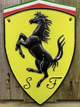 Ferrari logo , embleem, garageplaat