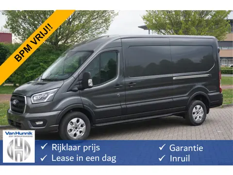 Ford Transit 350L L3H2 Limited AUT-8 165PK BPM VRIJ Navi, Adap. Cruise, 360° Cam, Trekhaak, 2x Schui