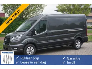 Ford Transit 350L L3H2 Limited AUT-8 165PK BPM VRIJ Navi, Adap. Cruise, 360° Cam, Trekhaak, 2x Schui