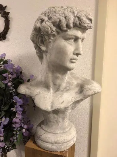 Tuinbeeld ,buste , david