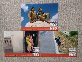 PUISQUE   NOUS   SOMMES   NES     lobbycard set.