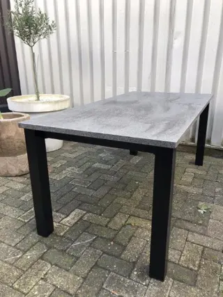 Tuintafel met granieten blad, graniet , tuintafel