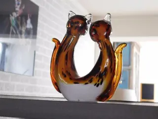 Poezen beeld van glas,poes