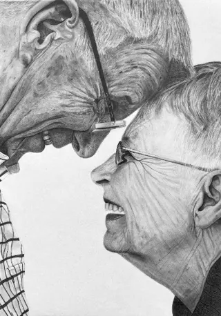 Portrettekening Oneidige liefde