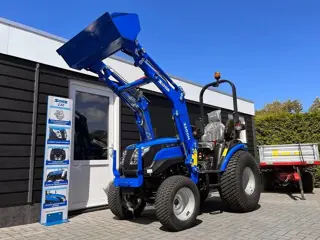 Solis Showroommachine: 26 pk Hydrostaat Minitractor Gazonbanden Voorlader 4WD compacttractor hst min