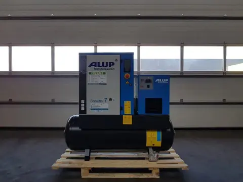 Alup Sonetto 7.5 + 200 Elektrische Schroefcompressor met ketel en droger 5.5 kW 750 L / min 10 Bar
