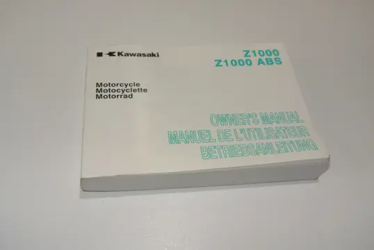 INSTRUCTIEBOEKJE Kawasaki Z 1000 2014 - 2016