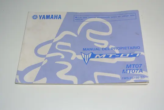 INSTRUCTIEBOEKJE Yamaha MT 07 2014 - 2017