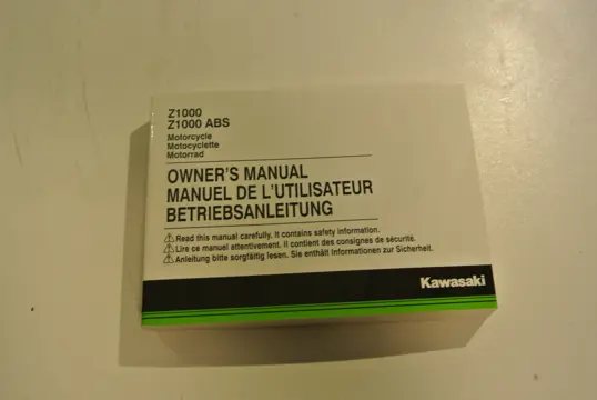 INSTRUCTIEBOEKJE Kawasaki Z 1000 2014 - 2016
