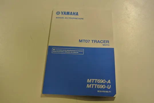 INSTRUCTIEBOEKJE Yamaha MT 07 Tracer 2016 - 2018