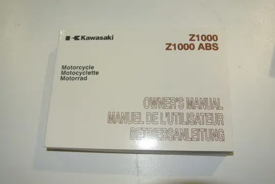 INSTRUCTIEBOEKJE Kawasaki Z 1000 2007 - 2009