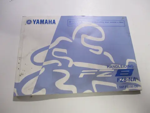 INSTRUCTIEBOEKJE Yamaha FZ8 2010 - 2015