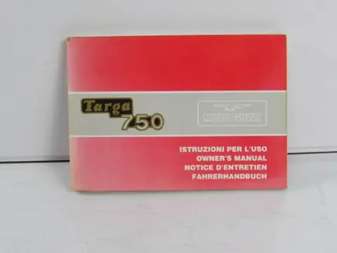 INSTRUCTIEBOEKJE Moto Guzzi Overige Moto Guzzi 1918 - 2021