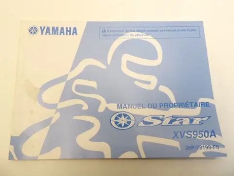 INSTRUCTIEBOEKJE Yamaha XVS 950 A Midnight Star 2009 - 2015