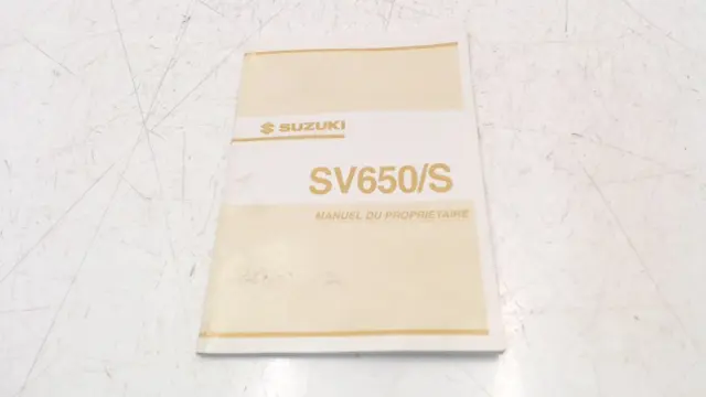 INSTRUCTIEBOEKJE Suzuki SV 650 2003 - 2009