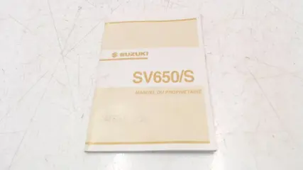 INSTRUCTIEBOEKJE Suzuki SV 650 2003 - 2009