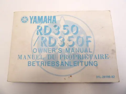 INSTRUCTIEBOEKJE Yamaha RD 350 LC 1980 - 1986