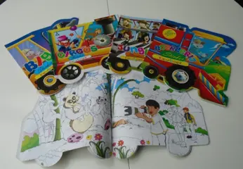 KLEURBOEK EN STIKKERS MET DIV THEMA 4 verschillende.