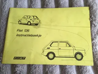 Instructieboekje  Fiat  126  Nederlands  1973