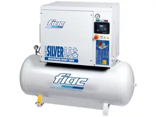 Fiac NewSilver 5.5 / 200 Silent 4 kW 450 L / min 10 Bar Elektrische Schroefcompressor met ketel