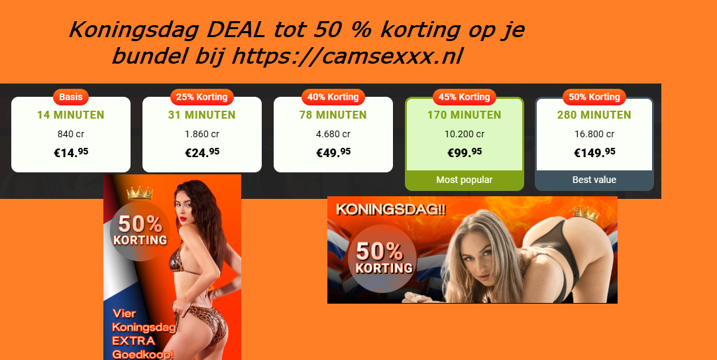 tot 50 % korting bij webcamsite