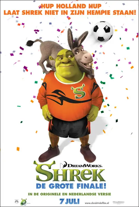 SHREK 4 WK VOETBAL filmposter.