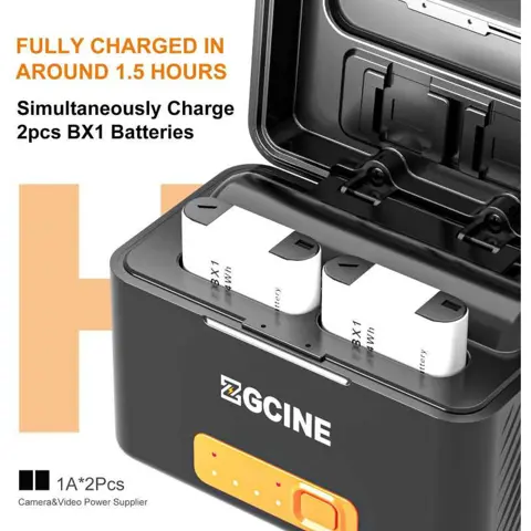 ZGCINE Sony BX1 Oplaadcase w/ 2X BX1 Battery
