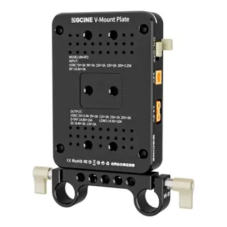 ZGCINE Tiltable V-Mount Plate / Charger On 15mm Rod Mount