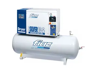 Fiac New Silver D 10 / 300 Silent 7.5 kW 860 L / min 10 bar Elektrische Schroefcompressor met ketel 