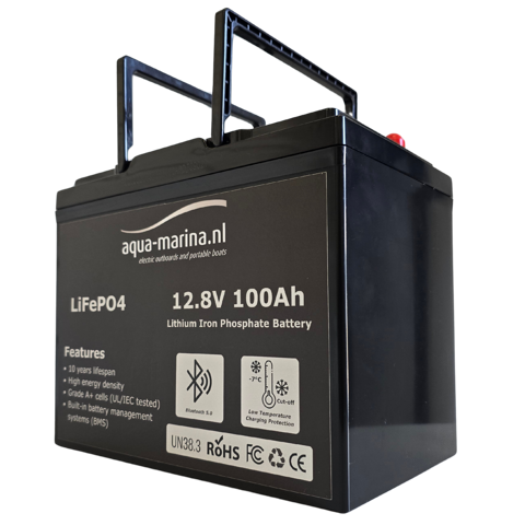 Aqua-Marina.nl Lithium LiFePO4 Accu 12 Volt 100Ah met Bluetooth