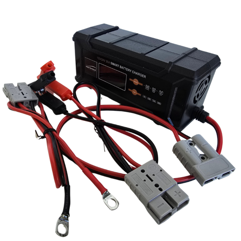 Aqua-Marina.nl LiFePO4 Acculader 12V/24V - 20A/10A | Smart Battery Charger Anderson SB50 aansluiting