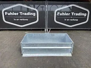 Transport / Grondbak met klep verzinkt 100-120-150 cm