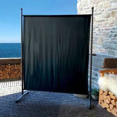 Kamerscherm Scheidingswand Ruimteverdeler Zwart