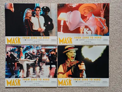 THE    MASK     lobbycard set.