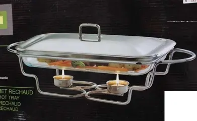 Serveerschotel, met rechaud - voor in oven / magnetron