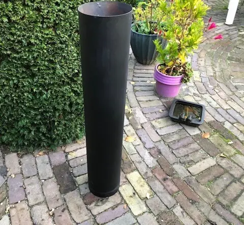 Faber stalen zwarte afvoerpijp voor kolen, hout of olie