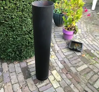 Faber stalen zwarte afvoerpijp voor kolen, hout of olie
