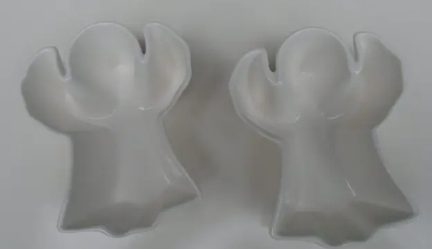 DESSERT SCHAALTJES ENGELEN WIT 2 STUKS NIEUW