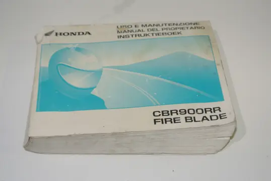 INSTRUCTIEBOEKJE Honda CBR 900 RR 1998 - 1999