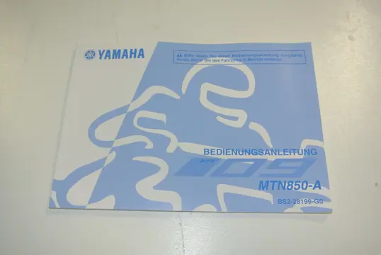 INSTRUCTIEBOEKJE Yamaha MT 09 2018 - 2020