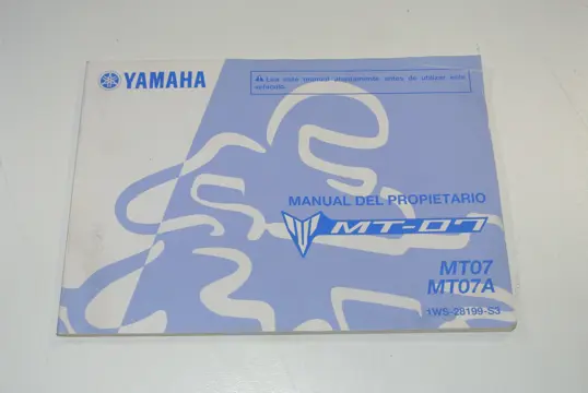 INSTRUCTIEBOEKJE Yamaha MT 07 2014 - 2017