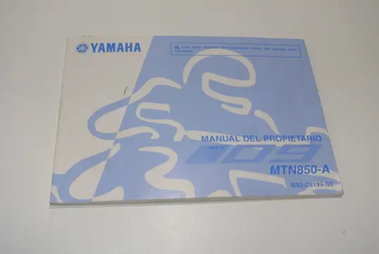 INSTRUCTIEBOEKJE Yamaha MT 09 2018 - 2020