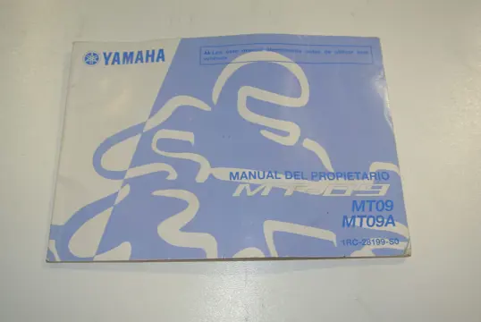 INSTRUCTIEBOEKJE Yamaha MT 09 2013 - 2017
