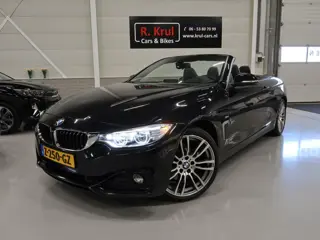 BMW 4-serie Cabrio 430i High Executive Sport 252pk Zwart Leer Navigatie Bluetooth Nekverwarming Stoe