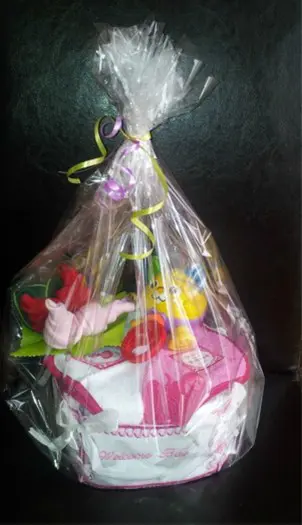 Luiertaart voor een meisje kadotip kraamkado