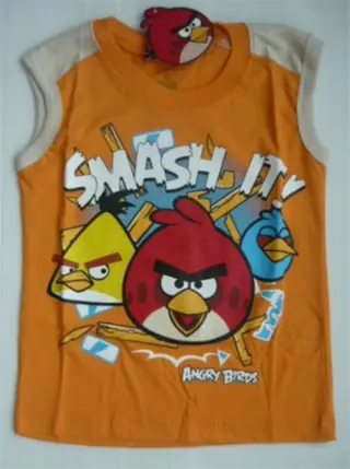 Origineel Angry Birds T-Shirt - maat 104 oranje * nieuw